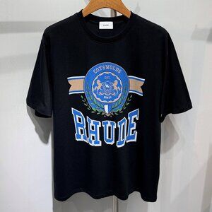 Rhude Black Cotswold Crest T-Shirt